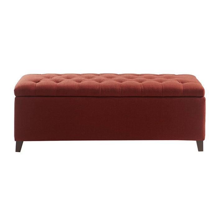 Shandra Red Tufted Top Storage Bench