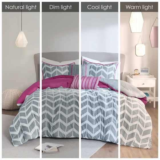 Nadia Comforter Set (Purple)