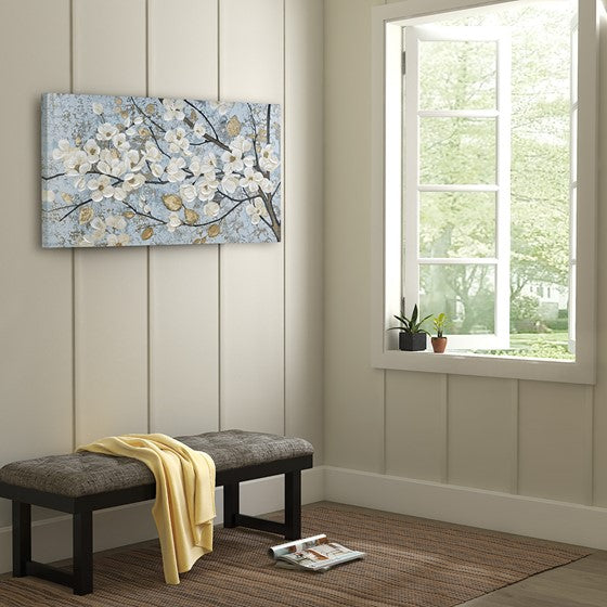 Luminous Bloom Gold Canvas