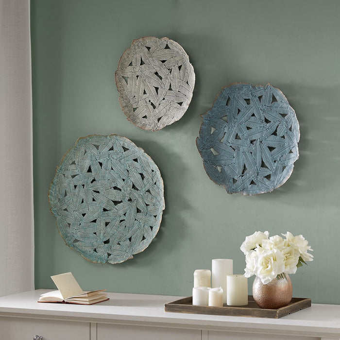 Rossi Blue Iron Painted Wall Decor