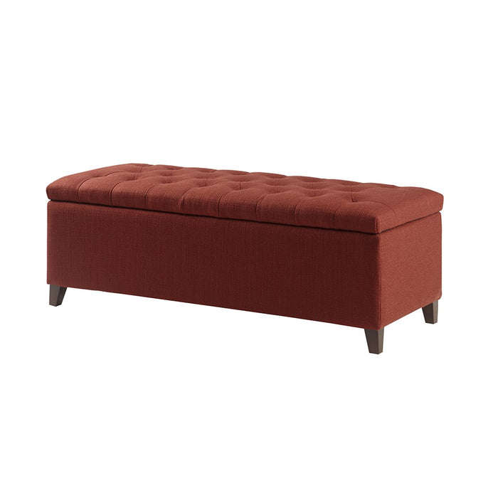 Shandra Red Tufted Top Storage Bench