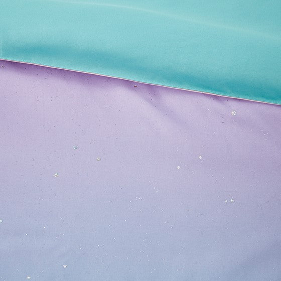 Glimmer Metallic Glitter Reversible Comforter Set