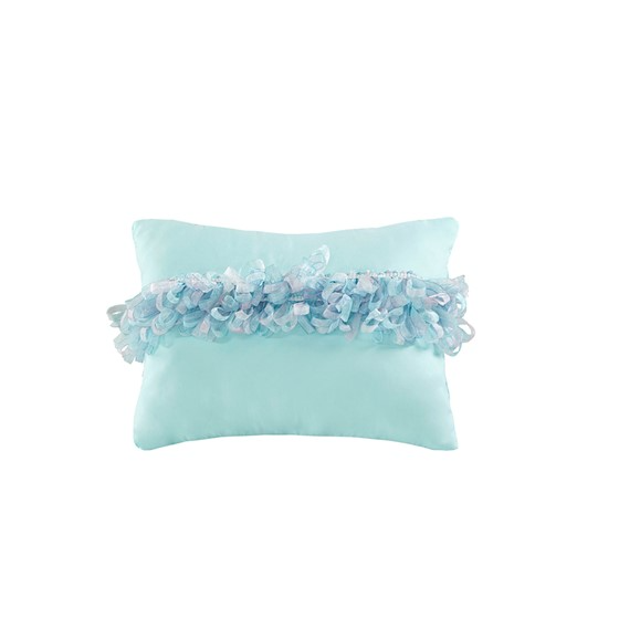 Pearl Metallic Printed Reversible Comforter Set (Aqua/Purple)