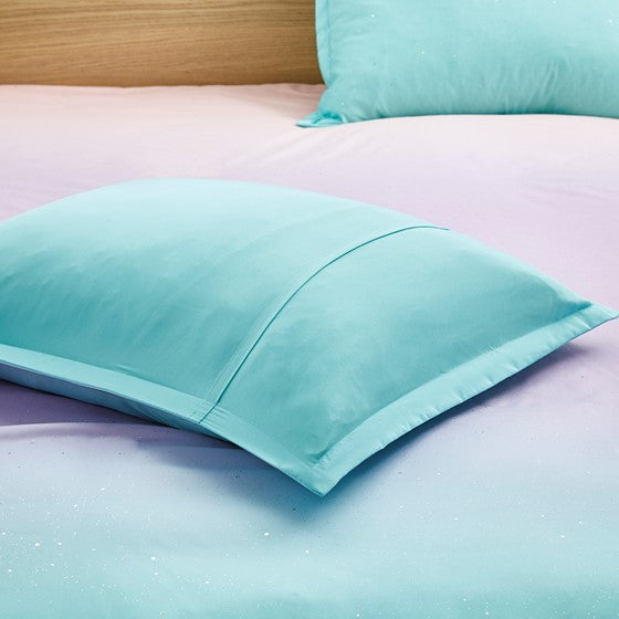 Glimmer Metallic Glitter Reversible Comforter Set