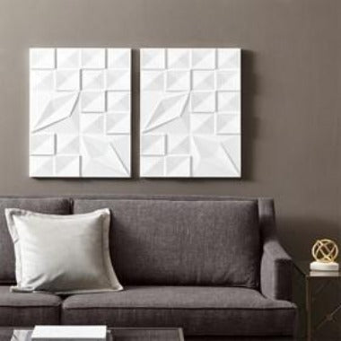 Geo Tempo Carved Wall Panel Set