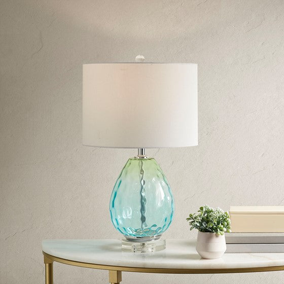 Borel Ombre Glass Table Lamp (Blue)