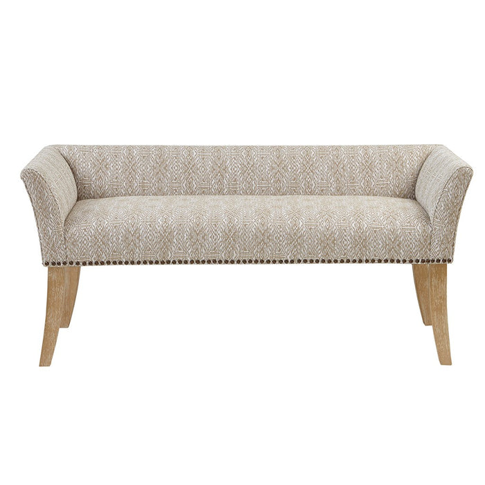 Welburn Taupe Accent Bench