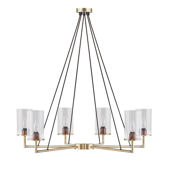 Trenton 6-Light Chandelier with Cylinder Glass Shades
