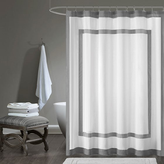 Greyson Cotton Shower Curtain (Grey)