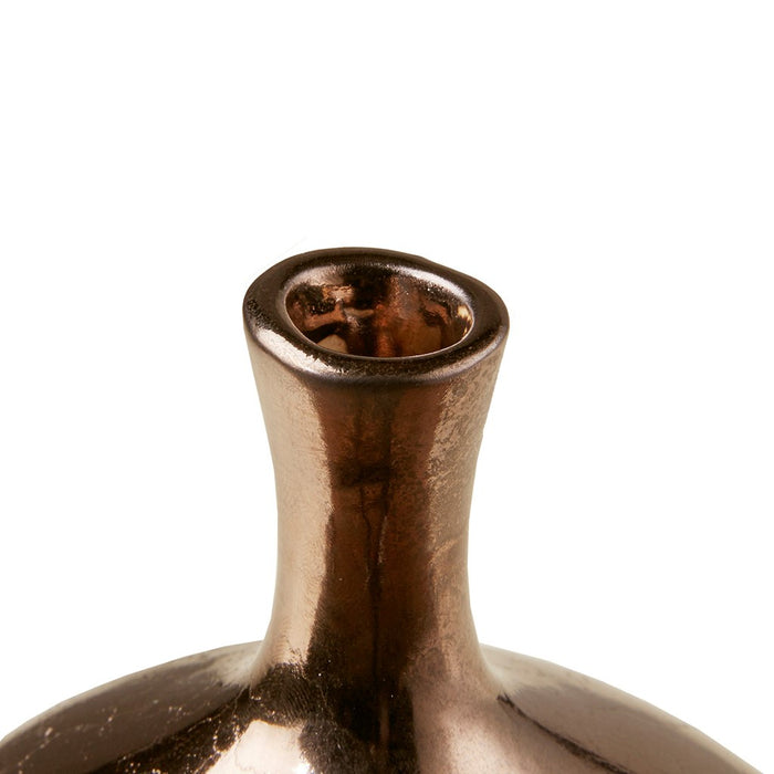 Ansen Metallic 3PC Bronze Vase Set