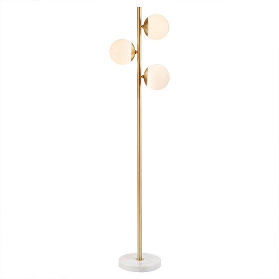 Holloway 3-Globe Light Floor Lamp with Marble Base