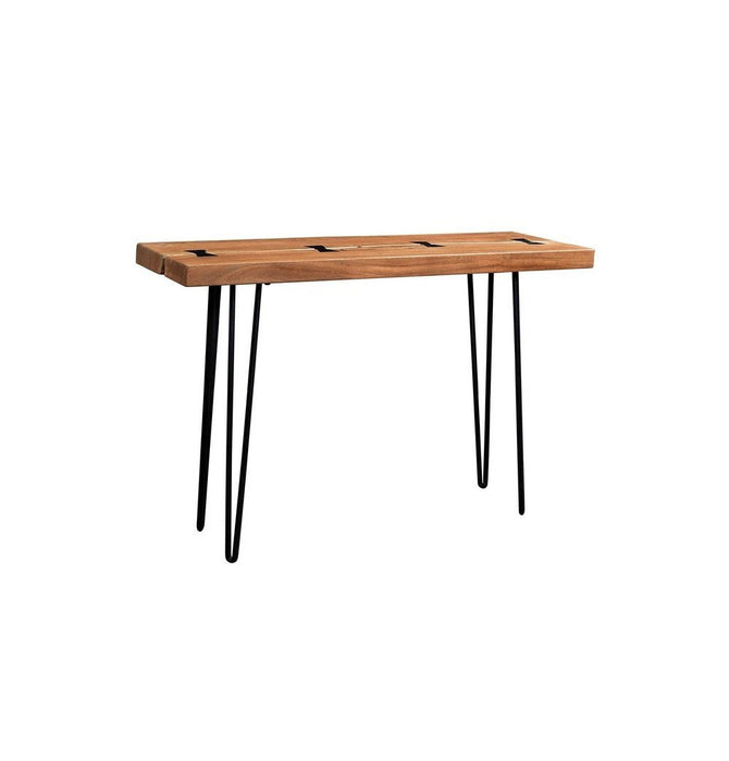Driftwood Solid Acacia Console Table with Hairpin Legs