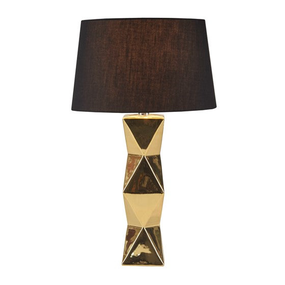 Kenlyn Geometric Ceramic Table Lamp (Gold)