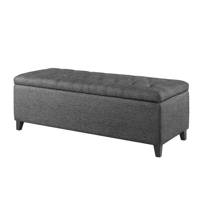 Shandra Charcoal Tufted Top Storage Bench
