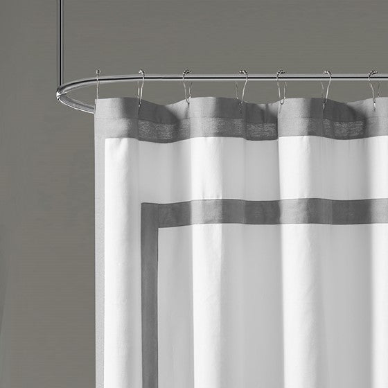 Greyson Cotton Shower Curtain (Grey)