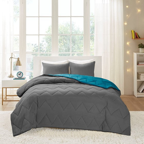 Trixie Reversible Comforter Mini Set (Teal)