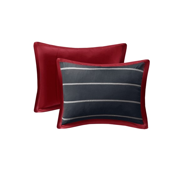 Ashton Comforter Set (Red/Black)
