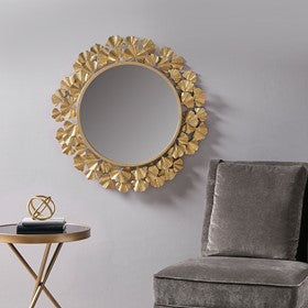 Eden Gold Foil Ginkgo Mirror
