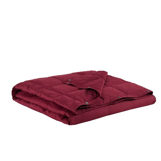 Hadly Goose Feather and Down Wearable Throw (Red)