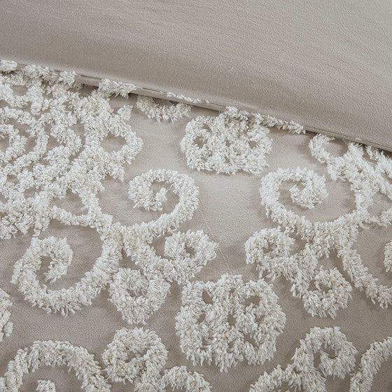 Suzanna Cotton Comforter Mini Set (Taupe) (Low Stock ETA 06/27/2023)