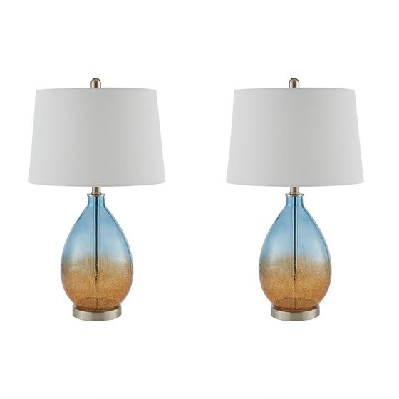 Cortina Table Lamp Set of 2 (Blue)