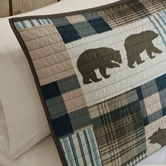 Twin Falls Bear Oversized 4 Piece Quilt Set
