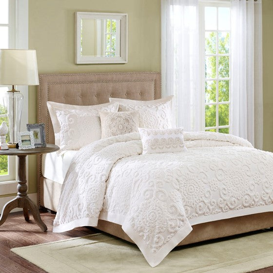 Suzanna Cotton Comforter Mini Set (Ivory)