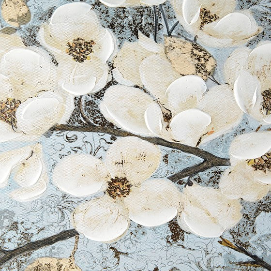 Luminous Bloom Gold Canvas