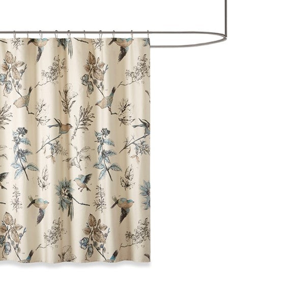 Quincy Printed Cotton Shower Curtain (Low Stock)