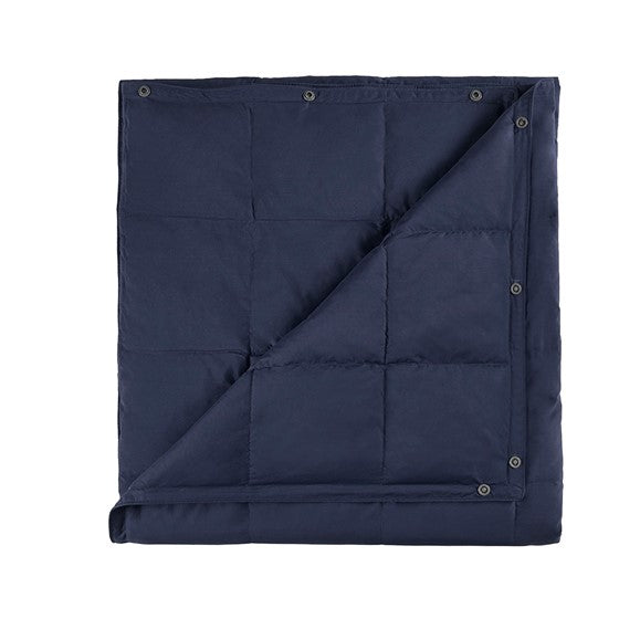 Hadly Goose Feather and Down Wearable Throw (Indigo)