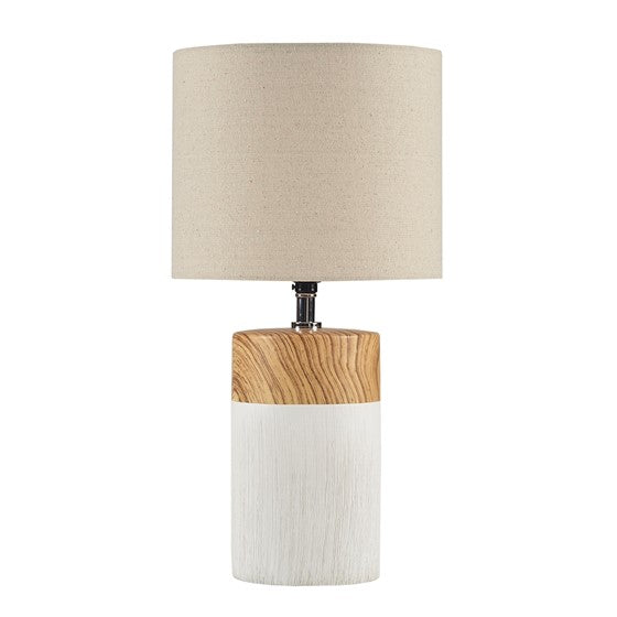 Nicolo Textured Ceramic Table Lamp (White)