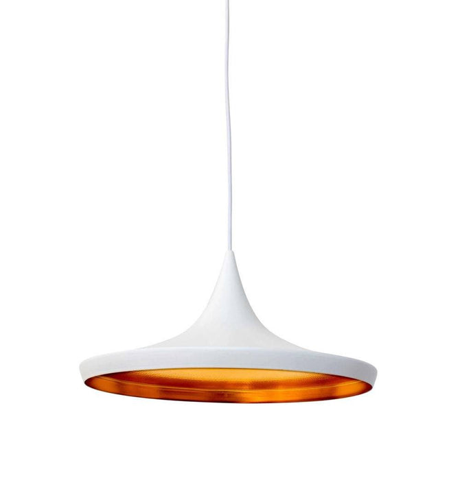Beat Shade Wide Pendant Lamp - White - Reproduction