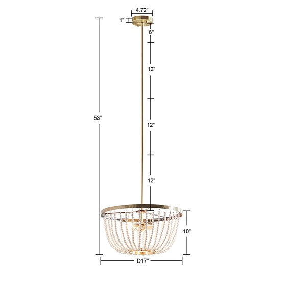 Melrose 2-Light Beaded Chandelier