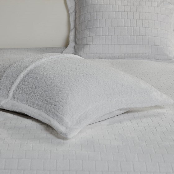 Laurie Plush to Sherpa Comforter Set (Grey)