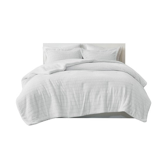 Laurie Plush to Sherpa Comforter Set (Ivory)