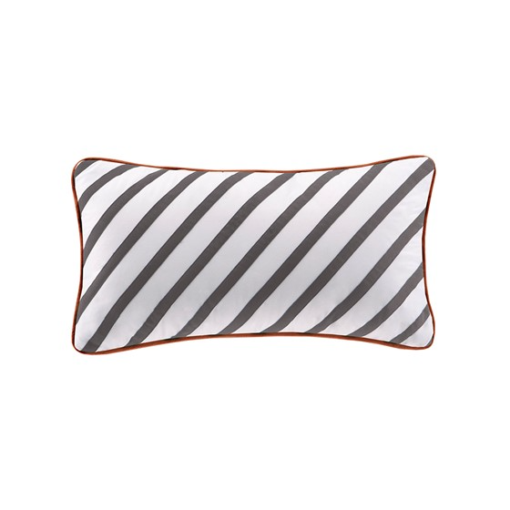 Ashton Comforter Set (Orange/Grey)