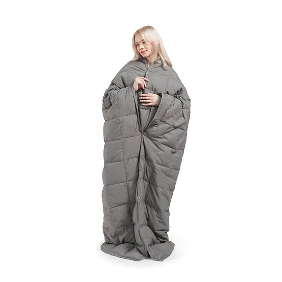 Hadly Goose Feather and Down Wearable Throw (Grey)