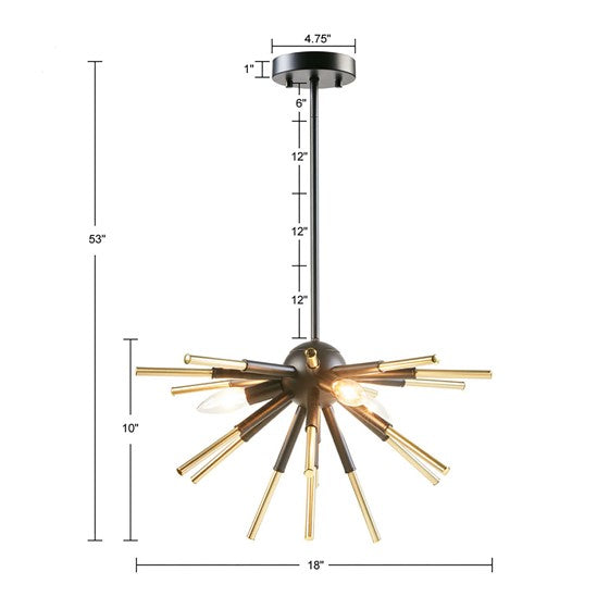 Ely 3-Light Spiked Chandelier