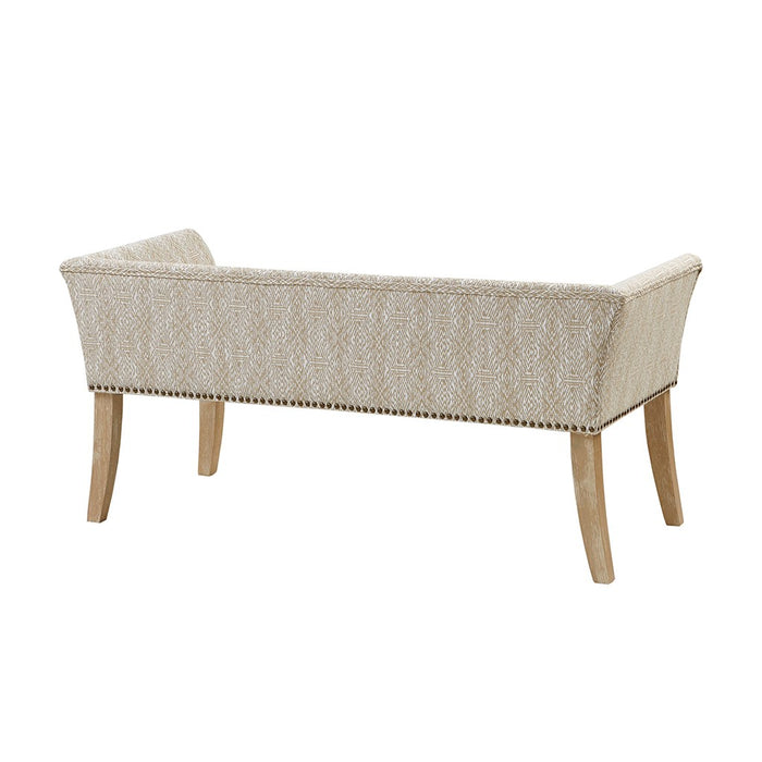 Welburn Taupe Accent Bench