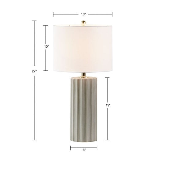 Glendale Ribbed Ceramic Table Lamp 27" (Low Stock)