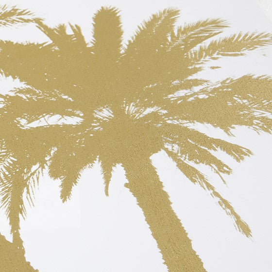 Gold Palms Embellished Canvas
