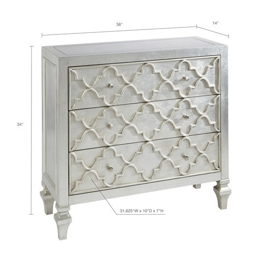 Somerset 3-Drawer Silver Chest (ETA 08/21/2023)