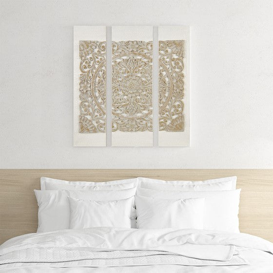 Mandala 3D Embellished Canvas 3 Piece Set