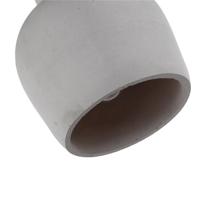 Cement Pendant Lamp with Wooden Natural Top - Ellery