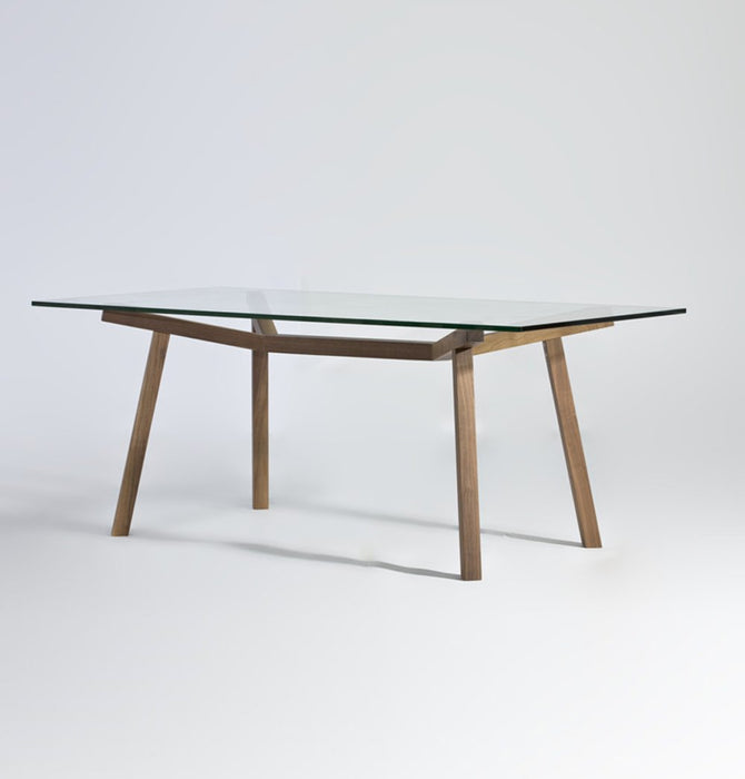 Brooklynn Rectangular Dining Table - Glass Top