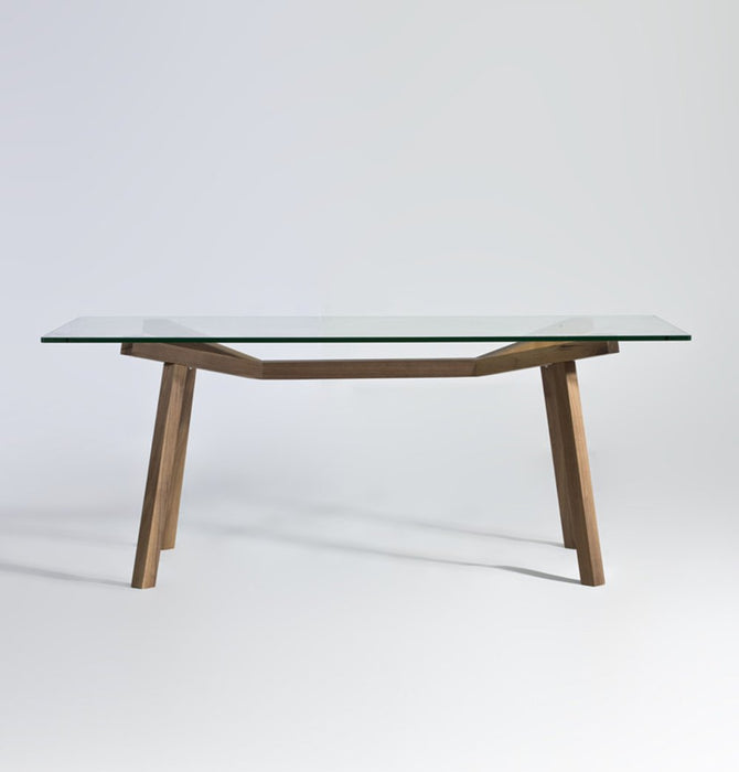 Brooklynn Rectangular Dining Table - Glass Top