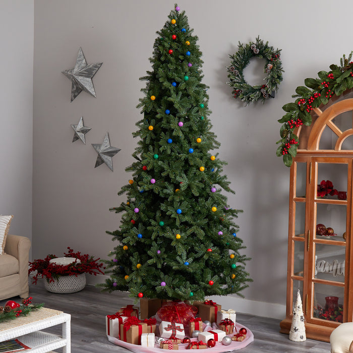 9.5' Montana Mountain Fir Tree With 1150 Multi Color LED Lights And Instant Connect Technology