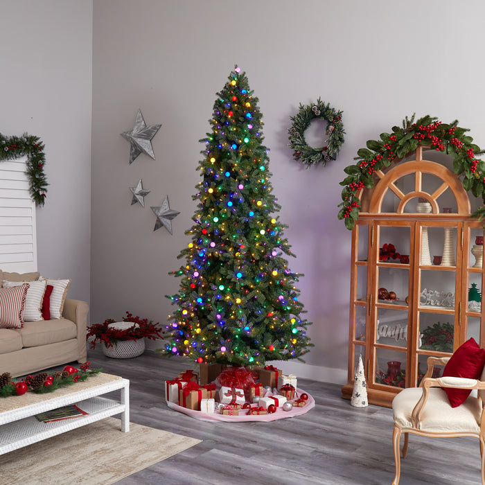 9.5' Montana Mountain Fir Tree With 1150 Multi Color LED Lights And Instant Connect Technology