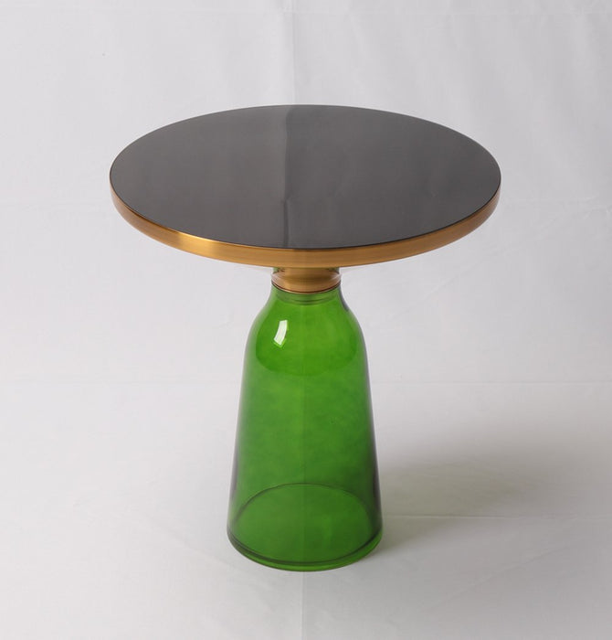 Karin Table Side Table - Gold & Green