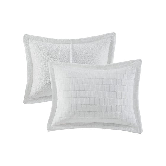 Laurie Plush to Sherpa Comforter Set (Ivory)